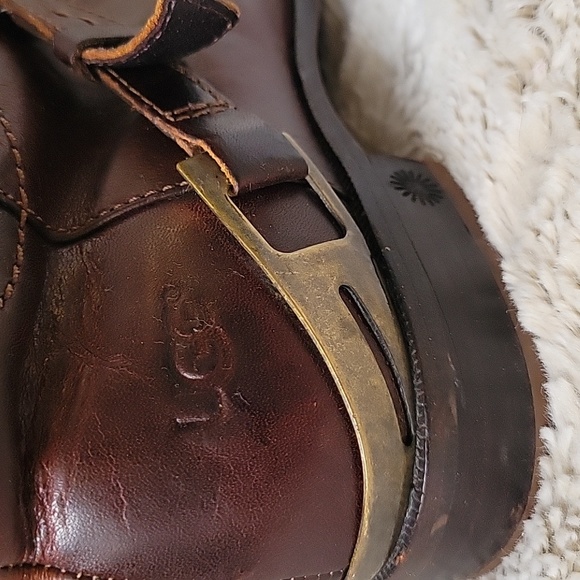 Ugg Austrailian Leather Channing Tall Riding Boots Brown Size 7 - Picture 5 of 7